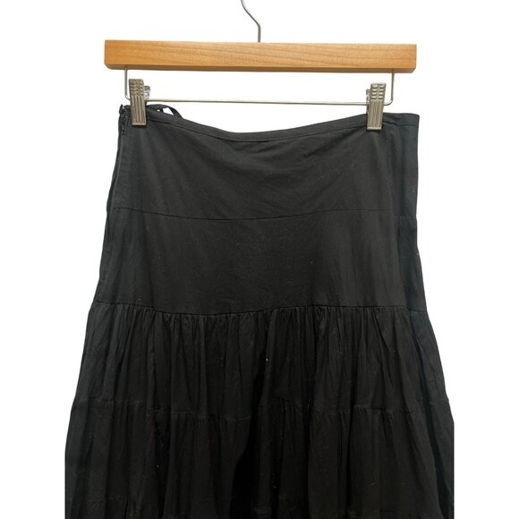 Guess Vintage Y2K Black Cotton Layered Maxi Skirt - Picture 6 of 9